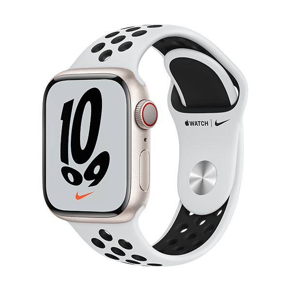 tirar a la basura tifón Alpinista Apple Watch Series 7 Nike GPS + Cell - 45mm Blanco estrella con correa  deportiva Platino negra - SICOS Apple Premium Reseller